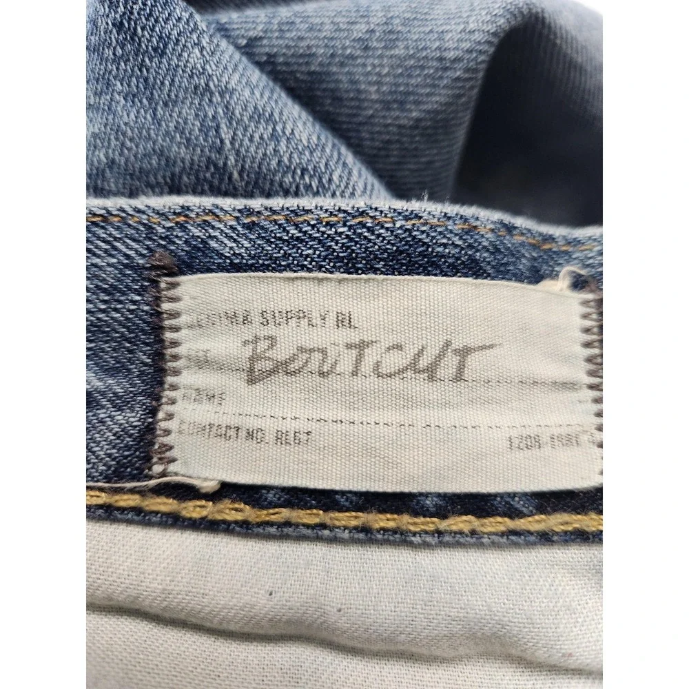 Denim & Supply RL Jeans Mens 33x30 Blue Bootcut Distressed USA Flag Denim Pants - Picture 6 of 16